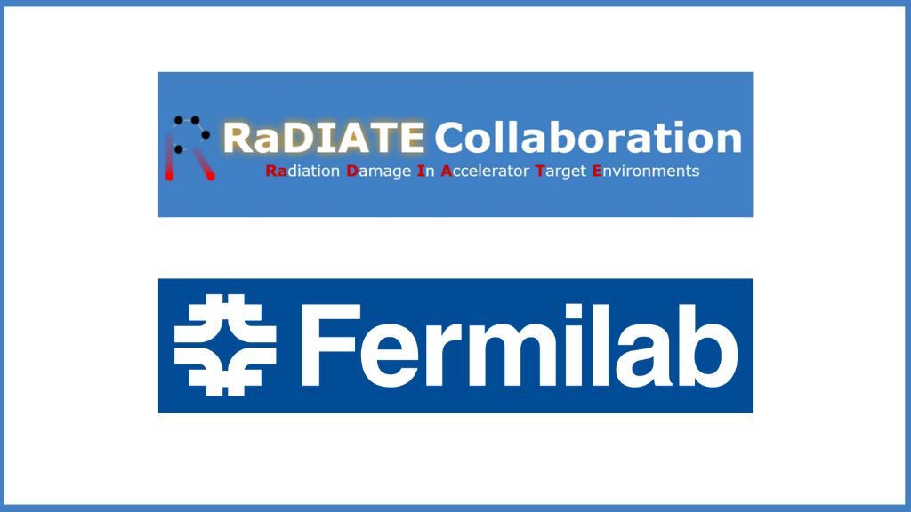 The RaDIATE logo and the Fermilab logo